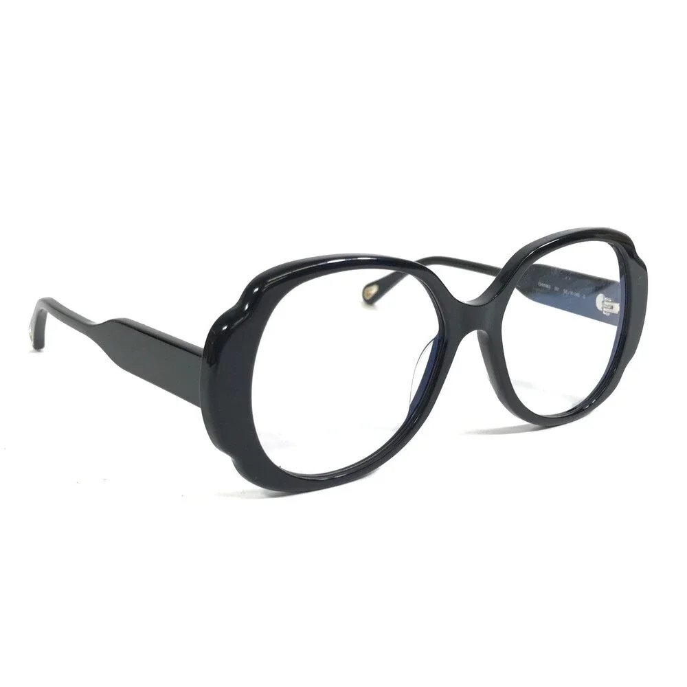 Chloe Sunglasses CH0196S 001 Shiny Black Oversized Purple Photochromic 53-16-140